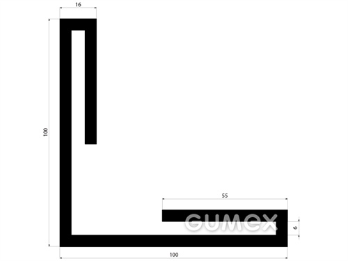 GUMMIPROFILE L-FORM - EPDM